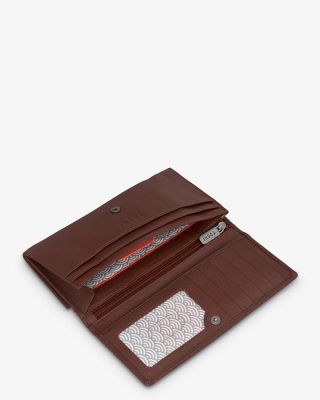 Yoshi Leather Bookworm Brown Leather Hudson Purse #5